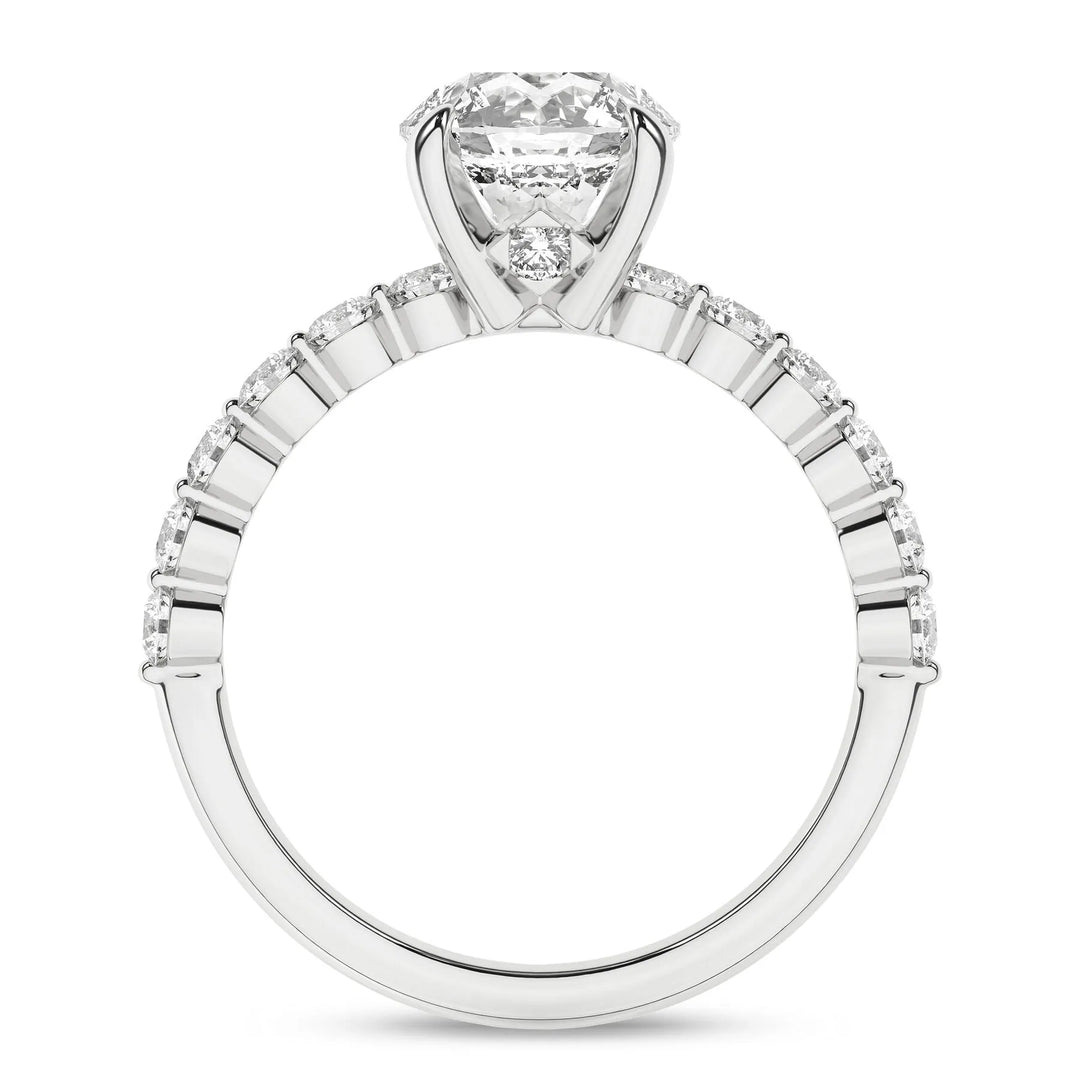 Single Shared-Prong Engagement White Ring, Aurora