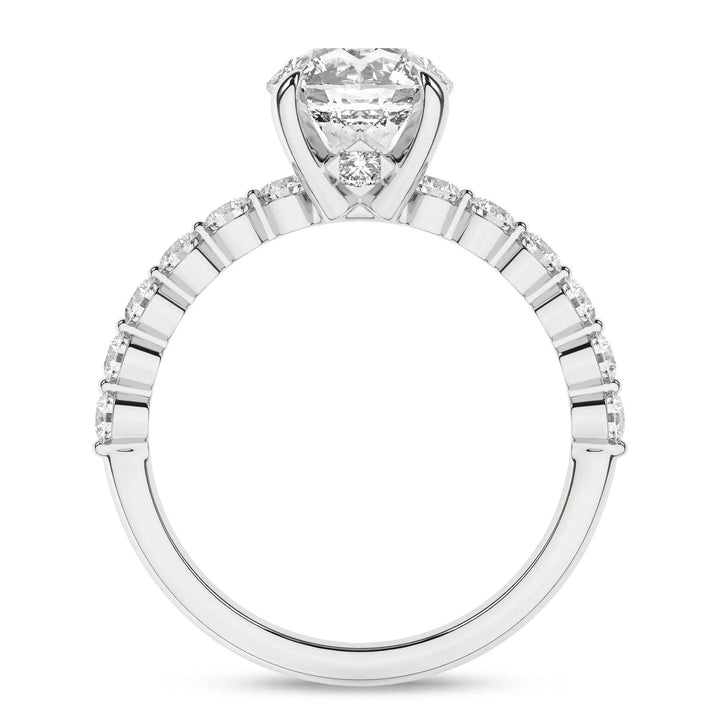 Single Shared-Prong Engagement White Ring, Aurora
