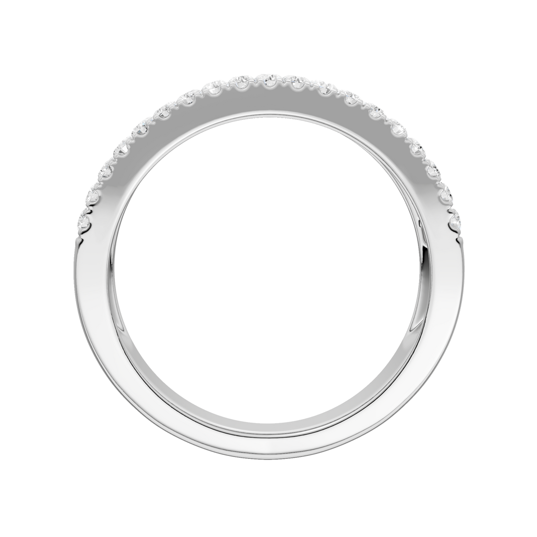 Alternating Channel Set Diamond Band (Round, Baguette) in 14K White Gold – Silvadi Jewelry Aurora CO