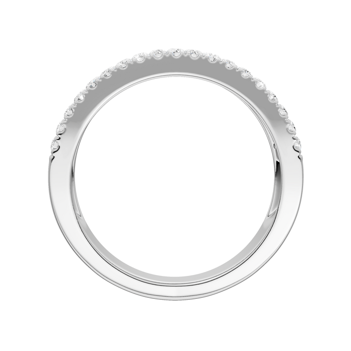 Alternating Channel Set Diamond Band (Round, Baguette) in 14K White Gold – Silvadi Jewelry Aurora CO