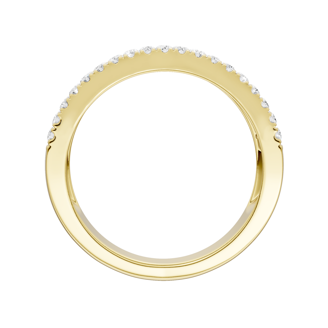 Alternating Channel Set Diamond Band (Round, Baguette) in 14K Yellow Gold – Silvadi Jewelry Aurora CO
