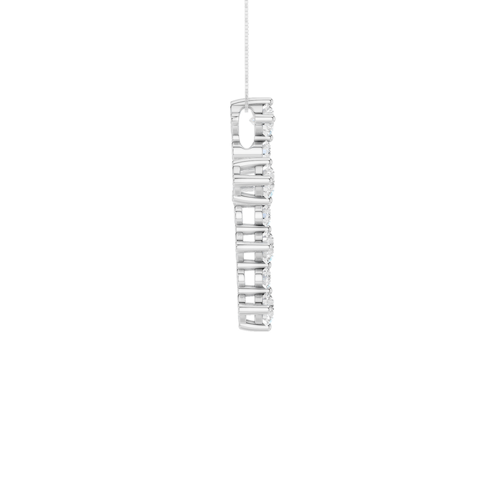 Alternating Diamond Cross Pendant (Round) in 14K White Gold – Silvadi Jewelry Aurora CO