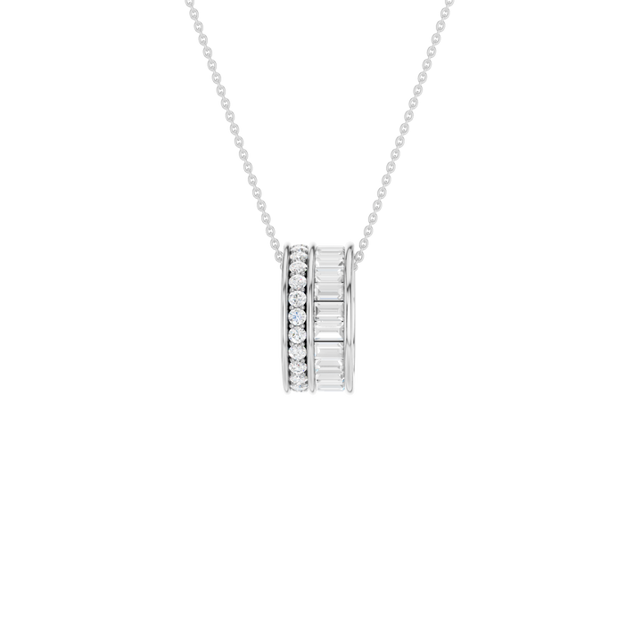 Baguette Bead Pendant (Round) in 14K White Gold – Silvadi Jewelry Aurora CO