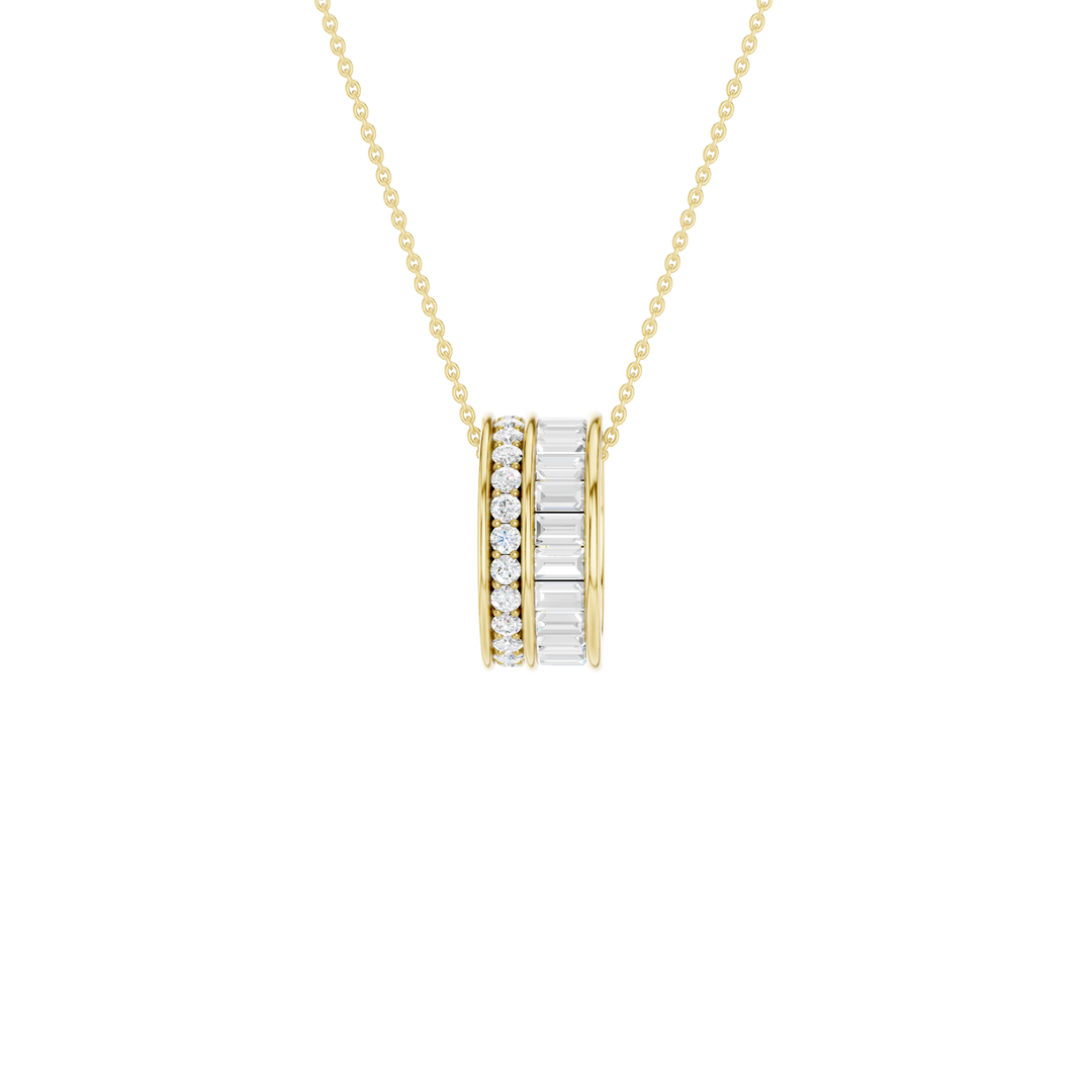 Baguette Bead Pendant (Round) in 14K Yellow Gold – Silvadi Jewelry Aurora CO