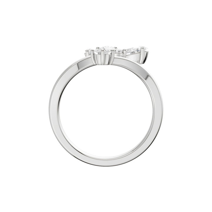 Butterfly Bypass Diamond Ring (Pear) in 14K White Gold – Silvadi Jewelry Aurora CO