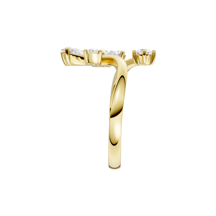 Butterfly Bypass Diamond Ring (Pear) in 14K Yellow Gold – Silvadi Jewelry Aurora CO