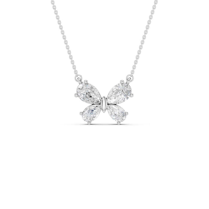 Butterfly Diamond Pendant (Pear) in 14K White Gold – Silvadi Jewelry Aurora CO