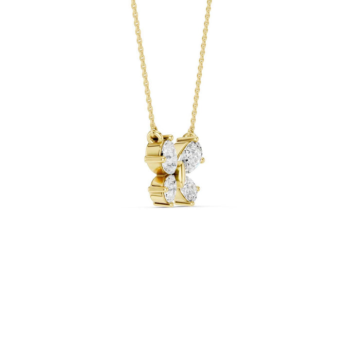 Butterfly Diamond Pendant (Pear) in 14K Yellow Gold – Silvadi Jewelry Aurora CO