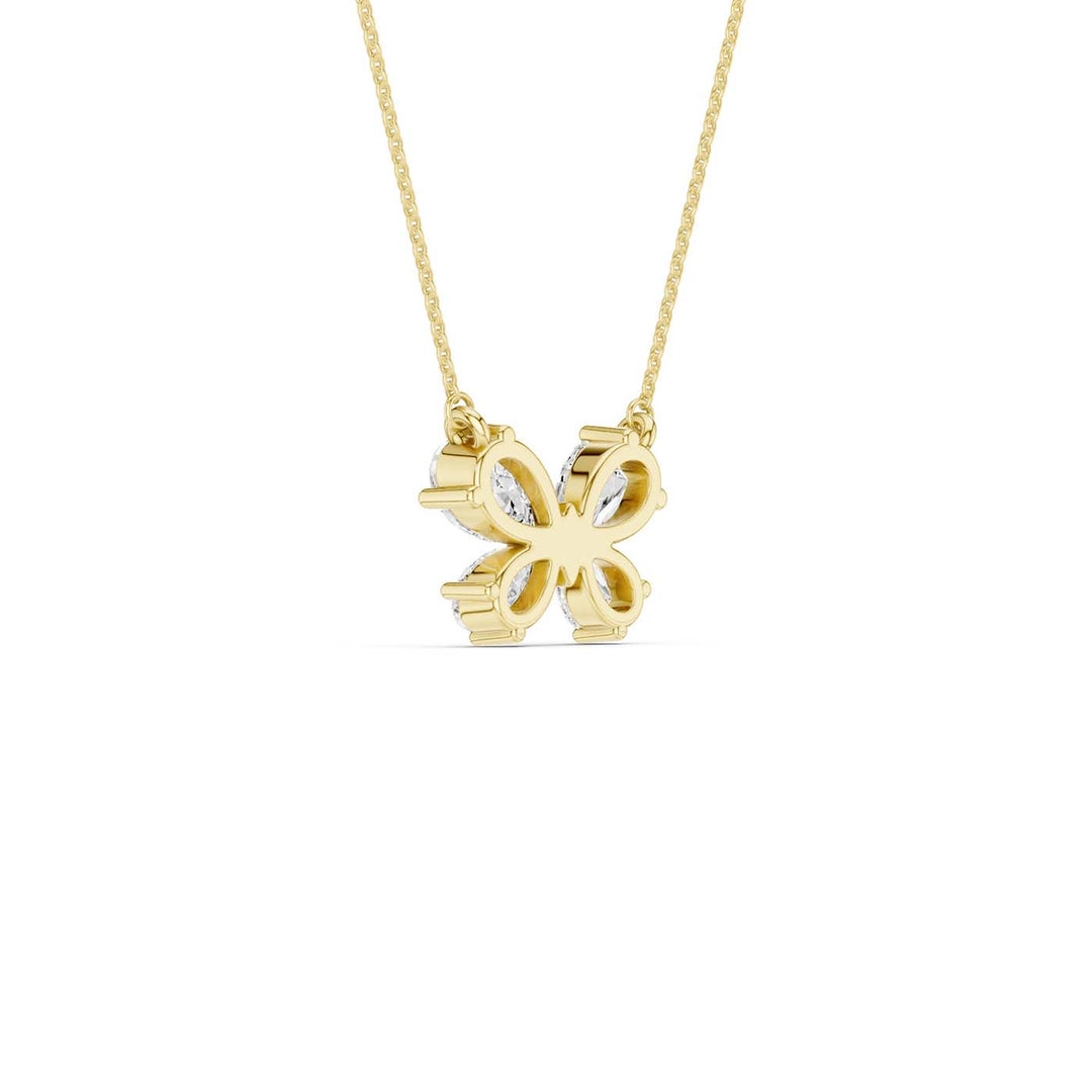 Butterfly Diamond Pendant (Pear) in 14K Yellow Gold – Silvadi Jewelry Aurora CO