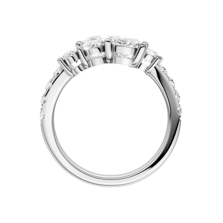Bypass Diamond Ring (Oval) in 14K White Gold – Silvadi Jewelry Aurora CO