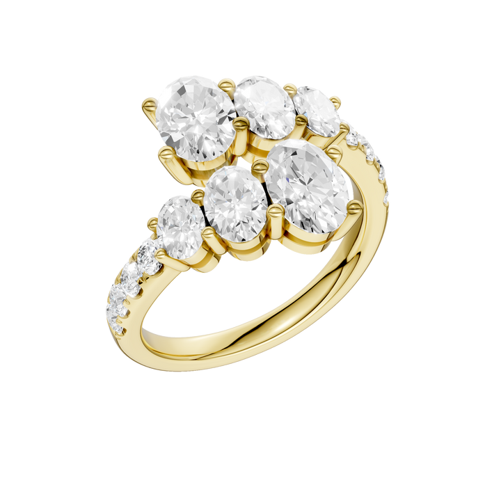 Bypass Diamond Ring (Oval) in 14K Yellow Gold – Silvadi Jewelry Aurora CO