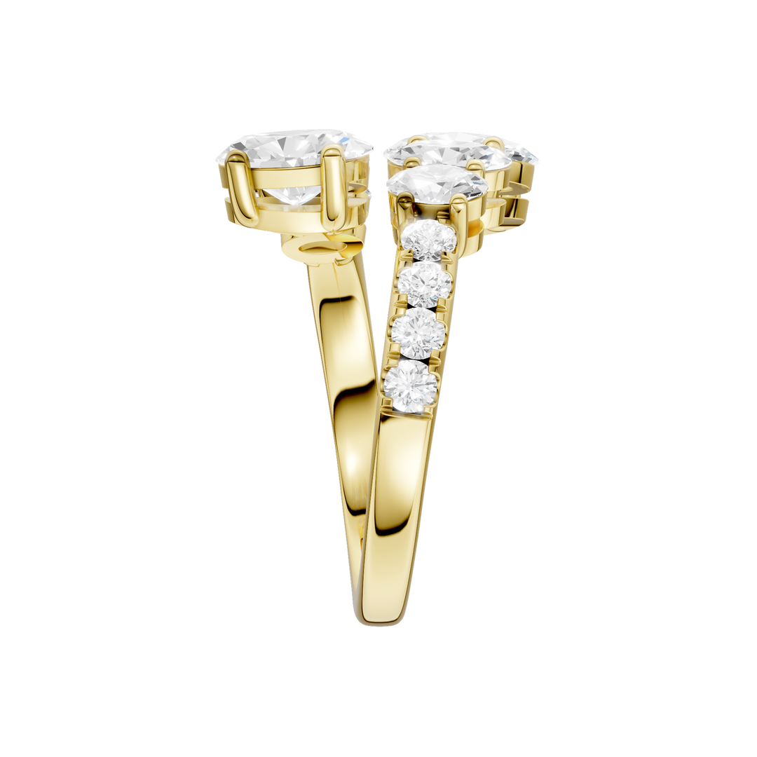 Bypass Diamond Ring (Oval) in 14K Yellow Gold – Silvadi Jewelry Aurora CO
