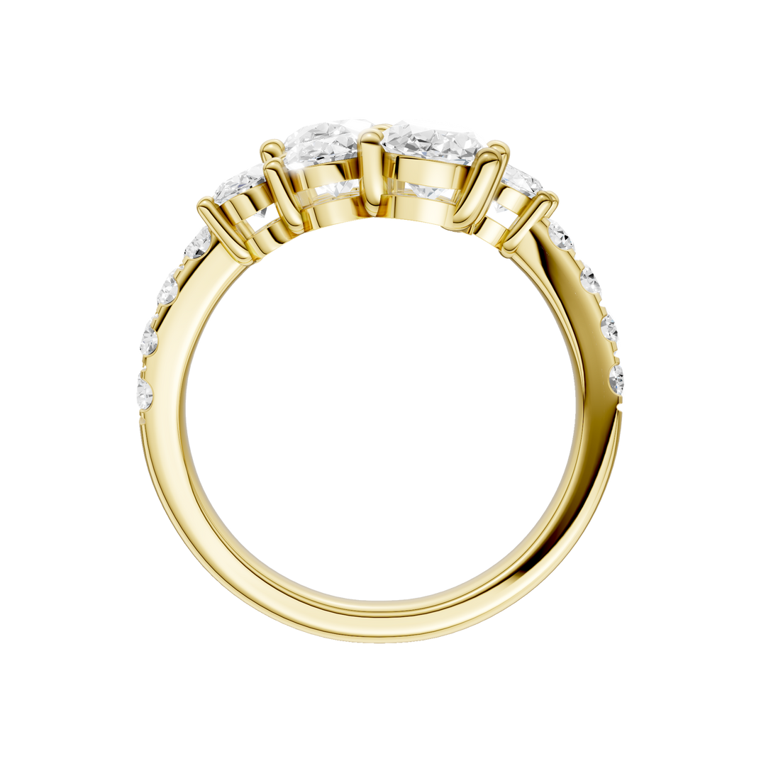 Bypass Diamond Ring (Oval) in 14K Yellow Gold – Silvadi Jewelry Aurora CO