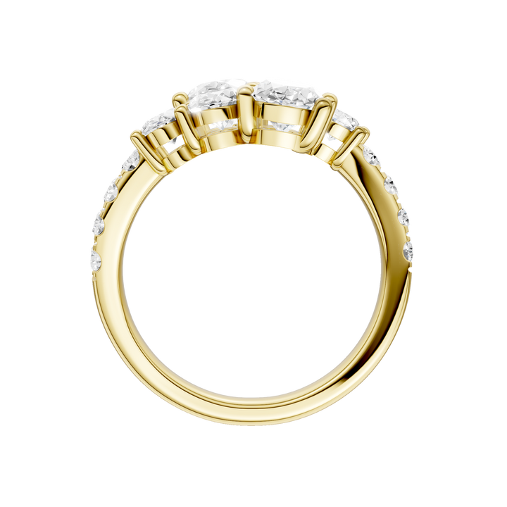 Bypass Diamond Ring (Oval) in 14K Yellow Gold – Silvadi Jewelry Aurora CO