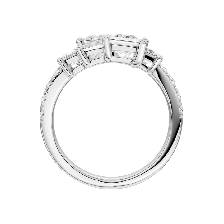 Bypass Diamond Ring (Princess) in 14K White Gold – Silvadi Jewelry Aurora CO