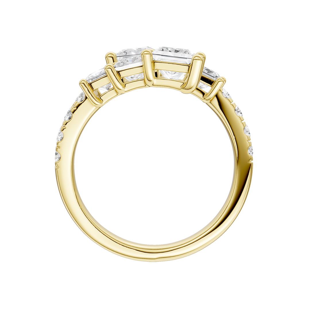 Bypass Diamond Ring (Princess) in 14K Yellow Gold – Silvadi Jewelry Aurora CO