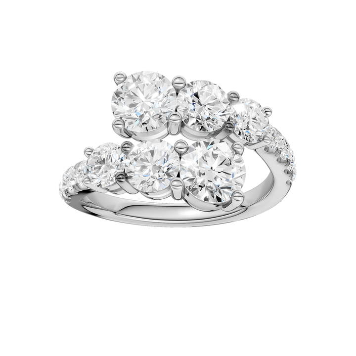 Bypass Diamond Ring (Round) in 14K White Gold – Silvadi Jewelry Aurora CO