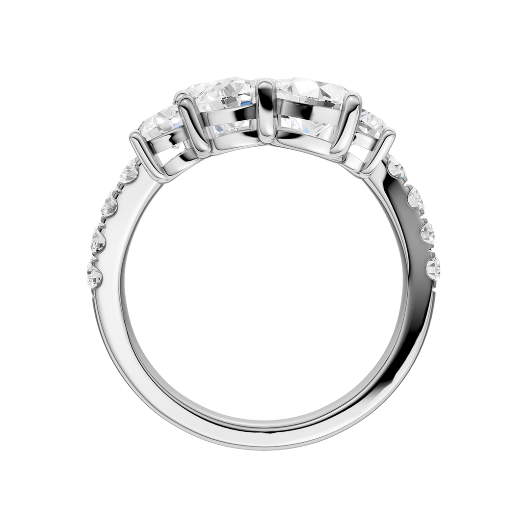 Bypass Diamond Ring (Round) in 14K White Gold – Silvadi Jewelry Aurora CO