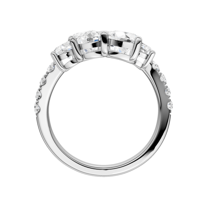 Bypass Diamond Ring (Round) in 14K White Gold – Silvadi Jewelry Aurora CO