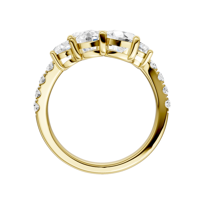 Bypass Diamond Ring (Round) in 14K Yellow Gold – Silvadi Jewelry Aurora CO
