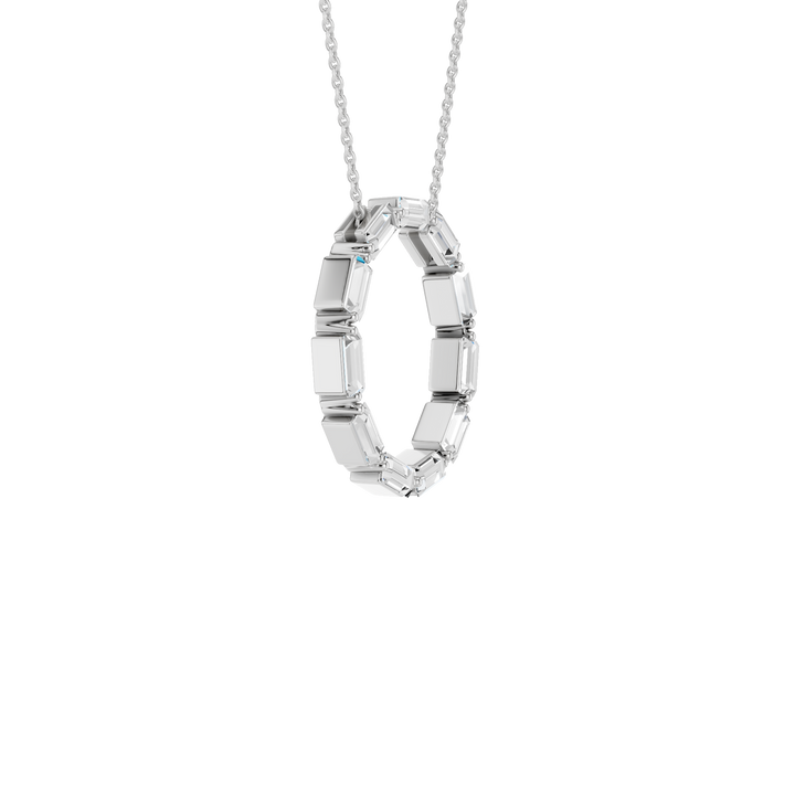 Circle Pendant (Baguette) in 14K White Gold – Silvadi Jewelry Aurora CO