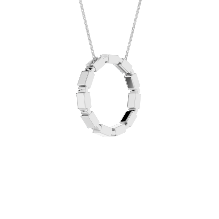 Circle Pendant (Baguette) in 14K White Gold – Silvadi Jewelry Aurora CO