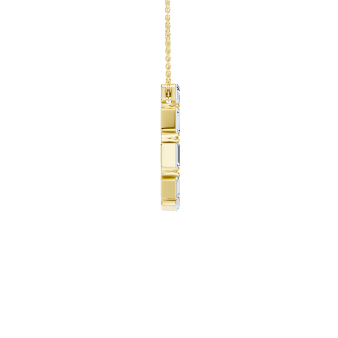 Circle Pendant (Baguette) in 14K Yellow Gold – Silvadi Jewelry Aurora CO