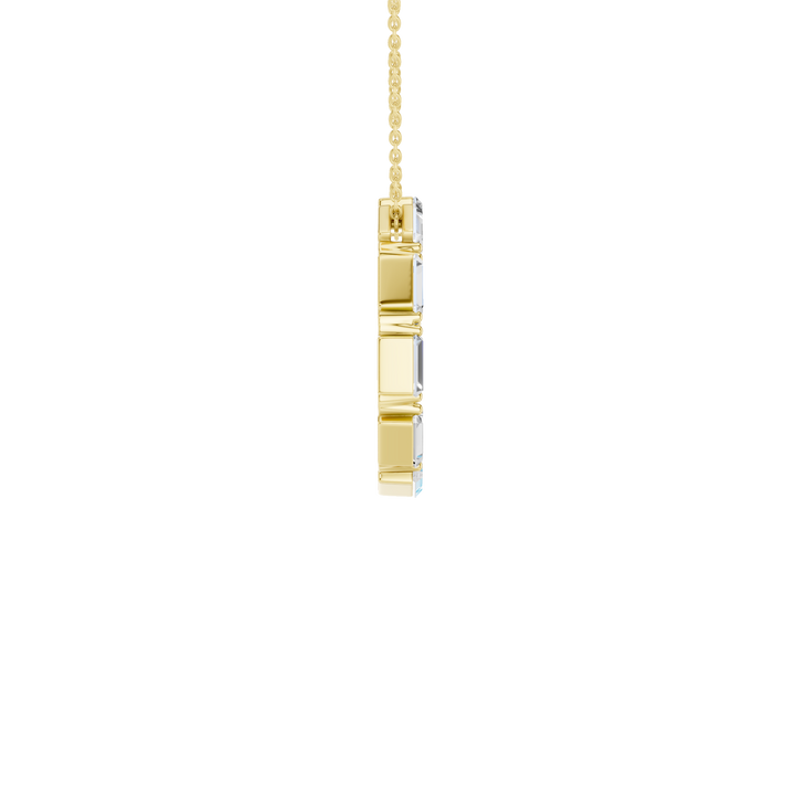 Circle Pendant (Baguette) in 14K Yellow Gold – Silvadi Jewelry Aurora CO