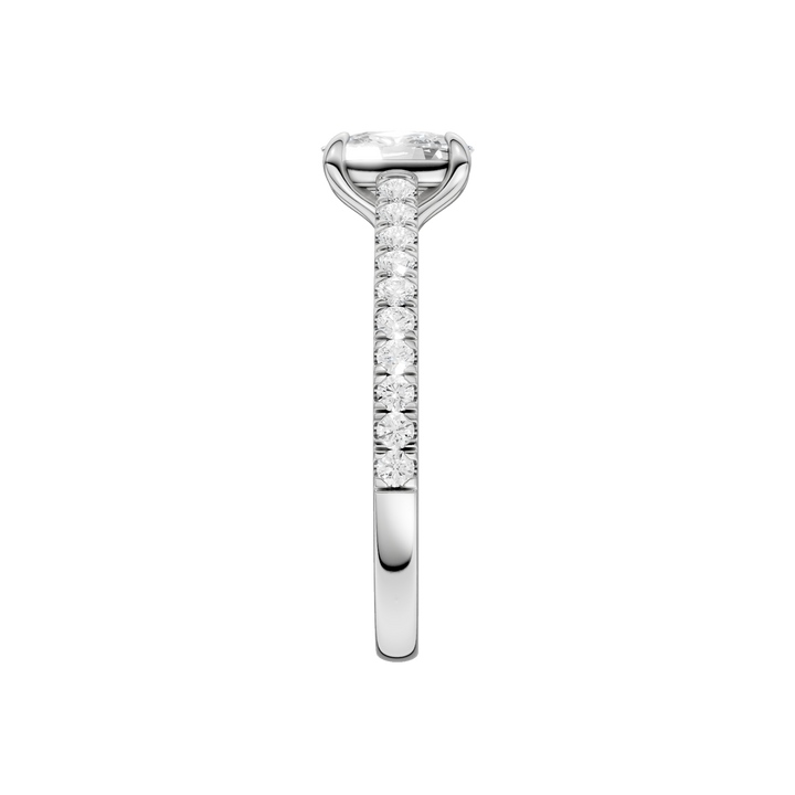 Classic Engagement Ring (Elongated Cushion) in 14K White Gold – Silvadi Jewelry Aurora CO