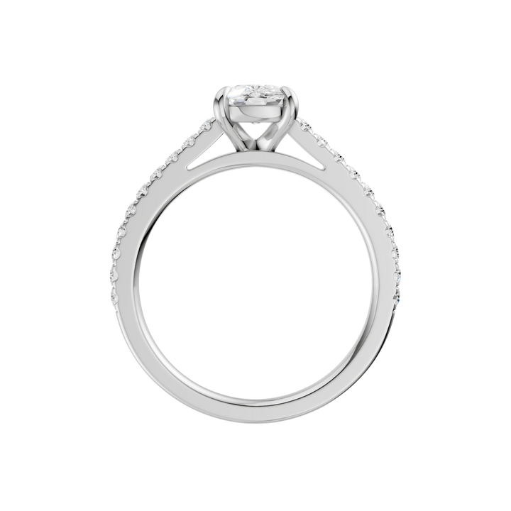 Classic Engagement Ring (Elongated Cushion) in 14K White Gold – Silvadi Jewelry Aurora CO