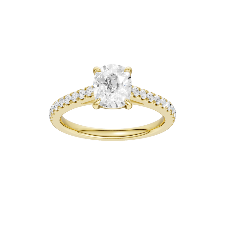 Classic Engagement Ring (Elongated Cushion) in 14K Yellow Gold – Silvadi Jewelry Aurora CO