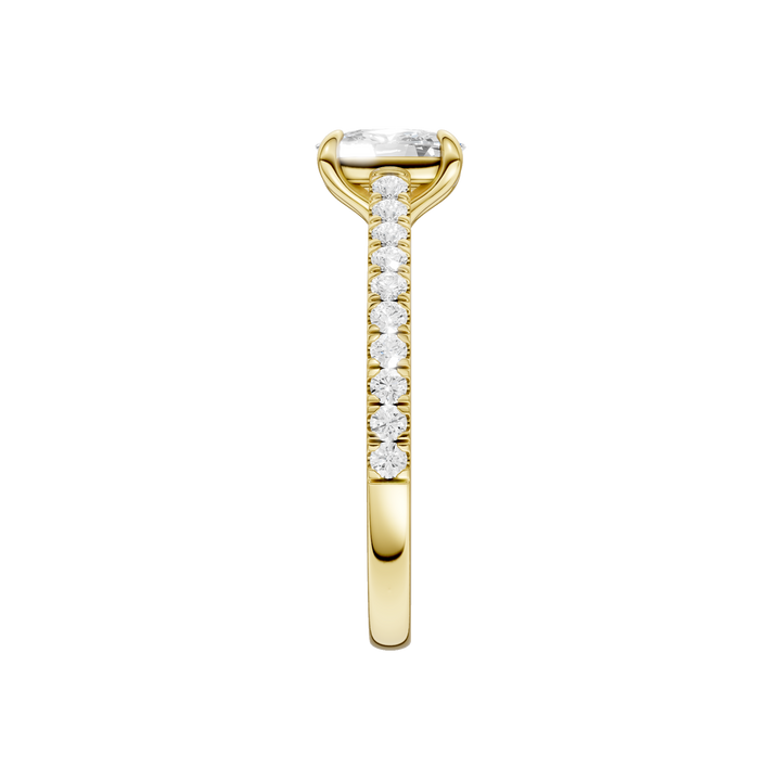Classic Engagement Ring (Elongated Cushion) in 14K Yellow Gold – Silvadi Jewelry Aurora CO