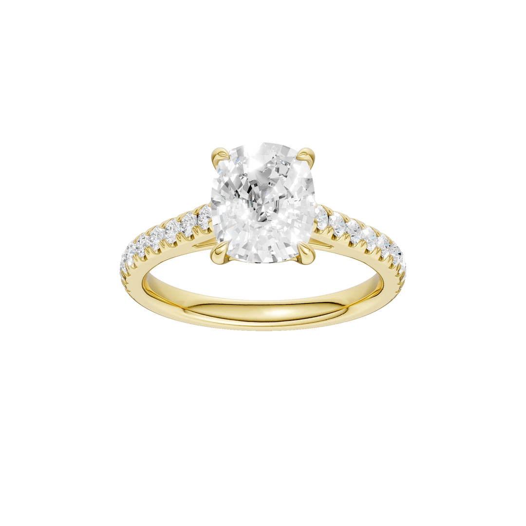 Classic Engagement Ring (Elongated Cushion) in 14K Yellow Gold – Silvadi Jewelry Aurora CO