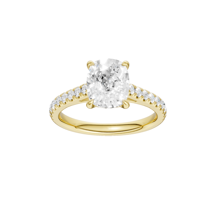 Classic Engagement Ring (Elongated Cushion) in 14K Yellow Gold – Silvadi Jewelry Aurora CO