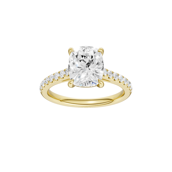 Classic Engagement Ring (Elongated Cushion) in 14K Yellow Gold – Silvadi Jewelry Aurora CO
