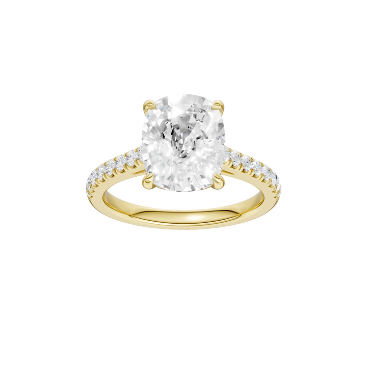 Classic Engagement Ring (Elongated Cushion) in 14K Yellow Gold – Silvadi Jewelry Aurora CO
