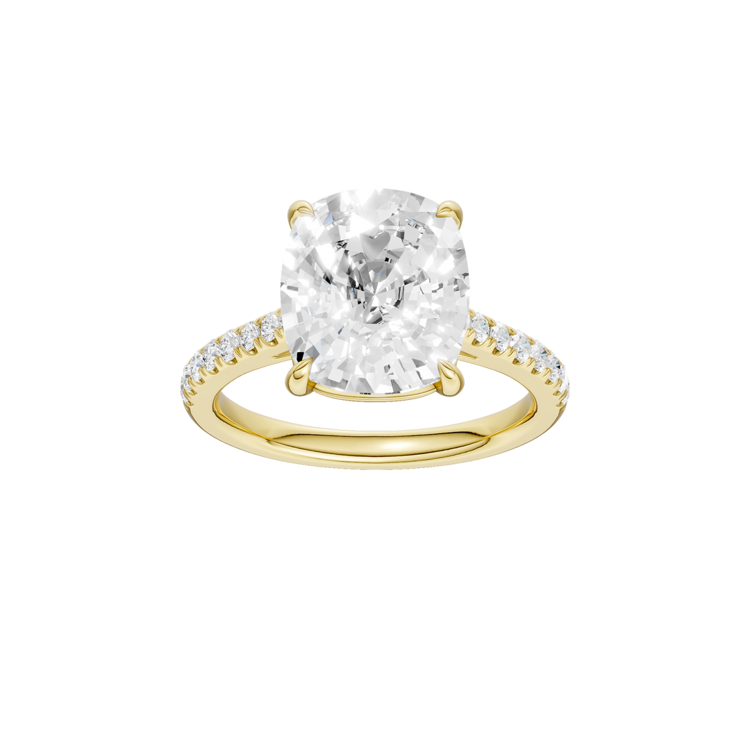 Classic Engagement Ring (Elongated Cushion) in 14K Yellow Gold – Silvadi Jewelry Aurora CO