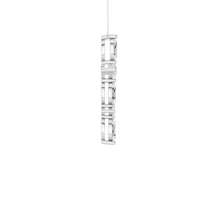 Cross Pendant (Marquise, Round) in 14K White Gold – Silvadi Jewelry Aurora CO