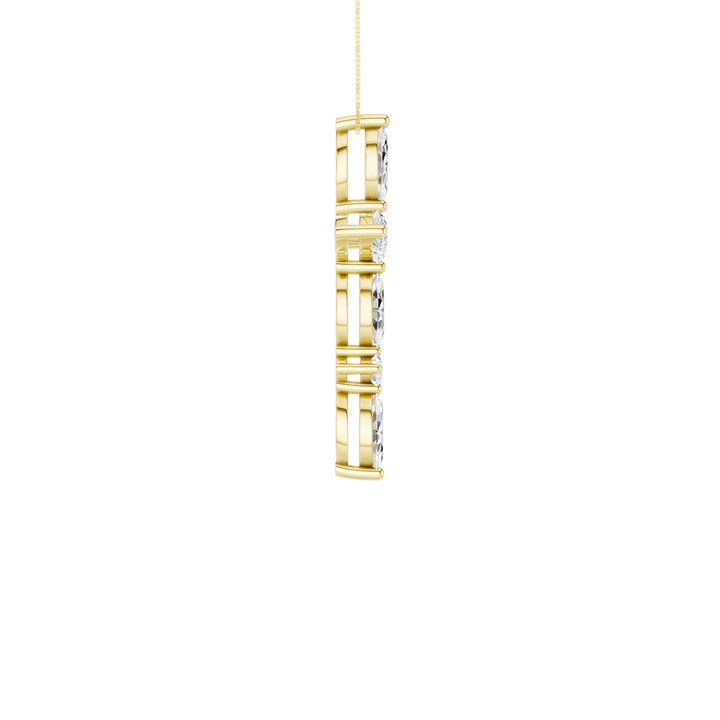 Cross Pendant (Marquise, Round) in 14K Yellow Gold – Silvadi Jewelry Aurora CO