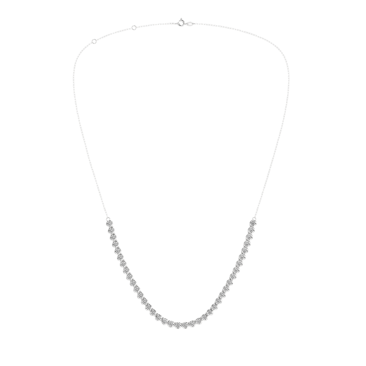 Diamond Half-Tennis Necklace (Round) in 14K White Gold – Silvadi Jewelry Aurora CO