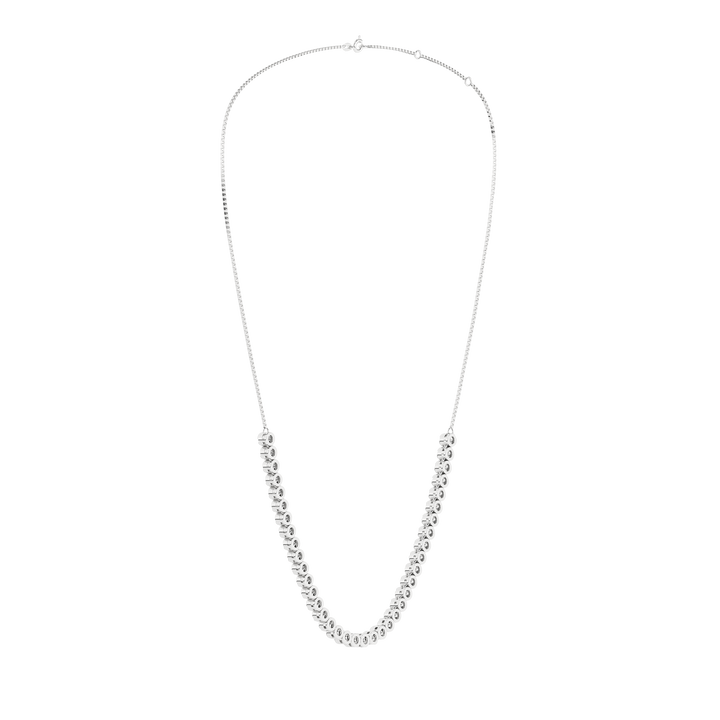 Diamond Half-Tennis Necklace (Round) in 14K White Gold – Silvadi Jewelry Aurora CO