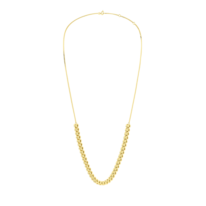 Diamond Half-Tennis Necklace (Round) in 14K Yellow Gold – Silvadi Jewelry Aurora CO