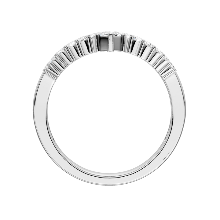 Diamond Milgrain Chevron Band (Princess, Round) in 14K White Gold – Silvadi Jewelry Aurora CO