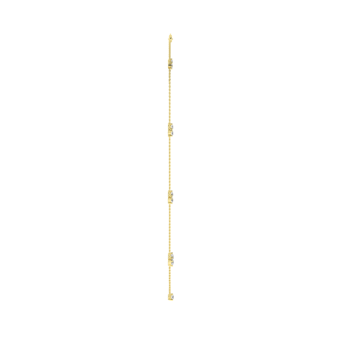 Diamond Station Necklace (Round) in 14K Yellow Gold – Silvadi Jewelry Aurora CO
