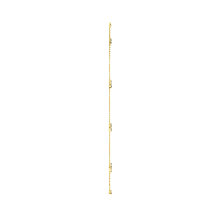 Diamond Station Necklace (Round) in 14K Yellow Gold – Silvadi Jewelry Aurora CO