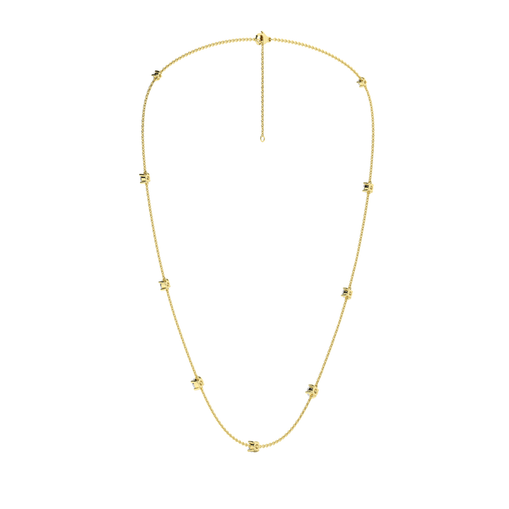 Diamond Station Necklace (Round) in 14K Yellow Gold – Silvadi Jewelry Aurora CO