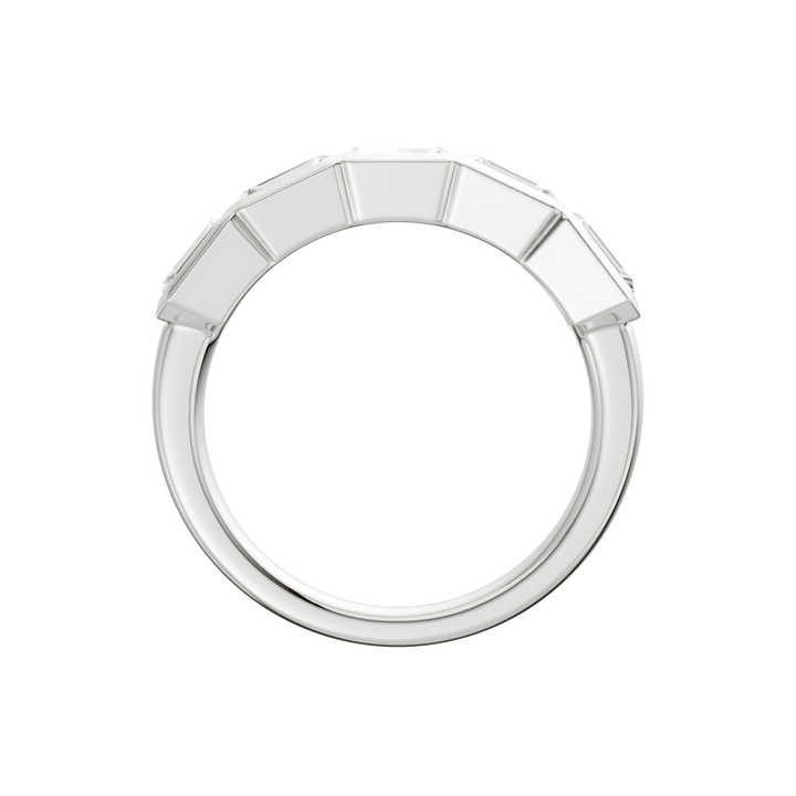 East West Bezel Set Ring (Emerald) in 14K White Gold – Silvadi Jewelry Aurora CO