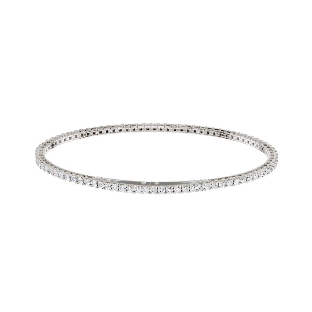 Eternity Tennis Bracelet (Round) in 14K White Gold – Silvadi Jewelry Aurora CO