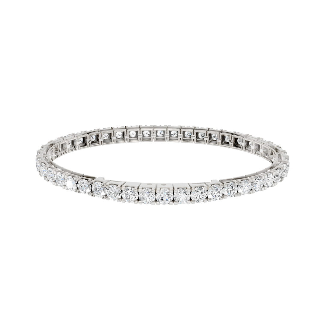 Eternity Tennis Bracelet (Round) in 14K White Gold – Silvadi Jewelry Aurora CO