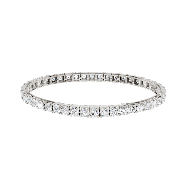 Eternity Tennis Bracelet (Round) in 14K White Gold – Silvadi Jewelry Aurora CO